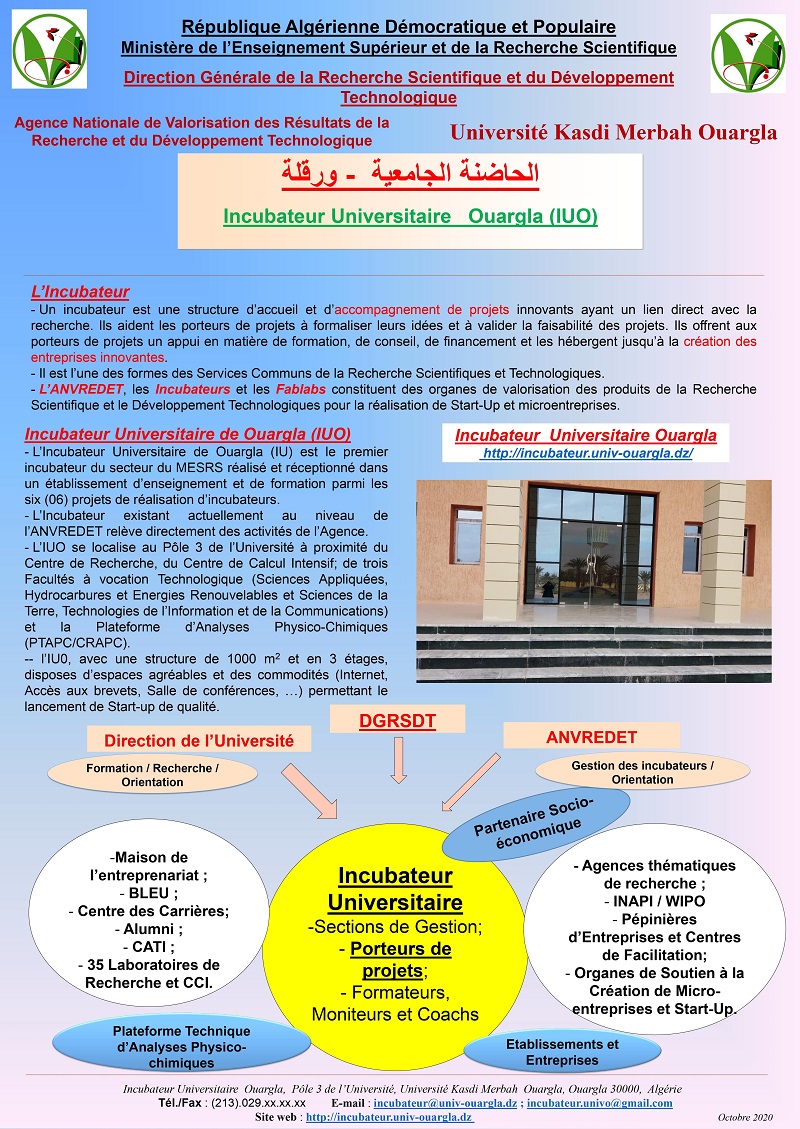 lIncubateur Universitaire Ouargla IUO