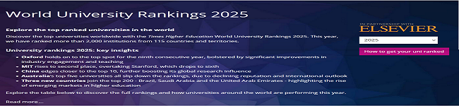 THE WORLD RANKING 2025 University of Kasdi Merbah Ouargla ranks second nationally in the ranking